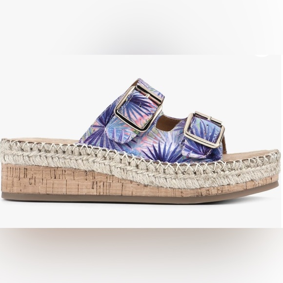 🌸🌸 Double Strap Espadrille Cork Wedge Sandals 🌸🌸 - Picture 11 of 15